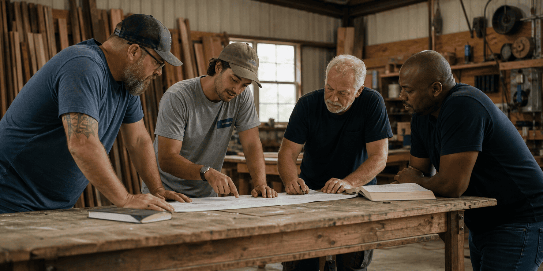 Men in a Biblical foundations class at a Christ-centered recovery program in Rogers Arkansas